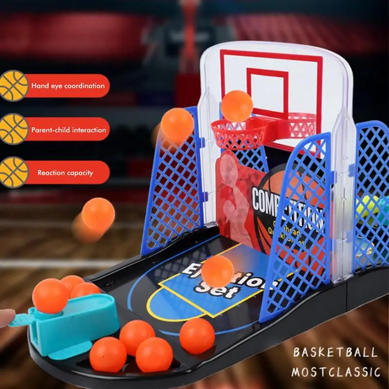 

Basketball Bounce Connect 4 Shots Board Game for Kids Family Bouncing and Linking Balls Shots Finger Basketball Shooting Game