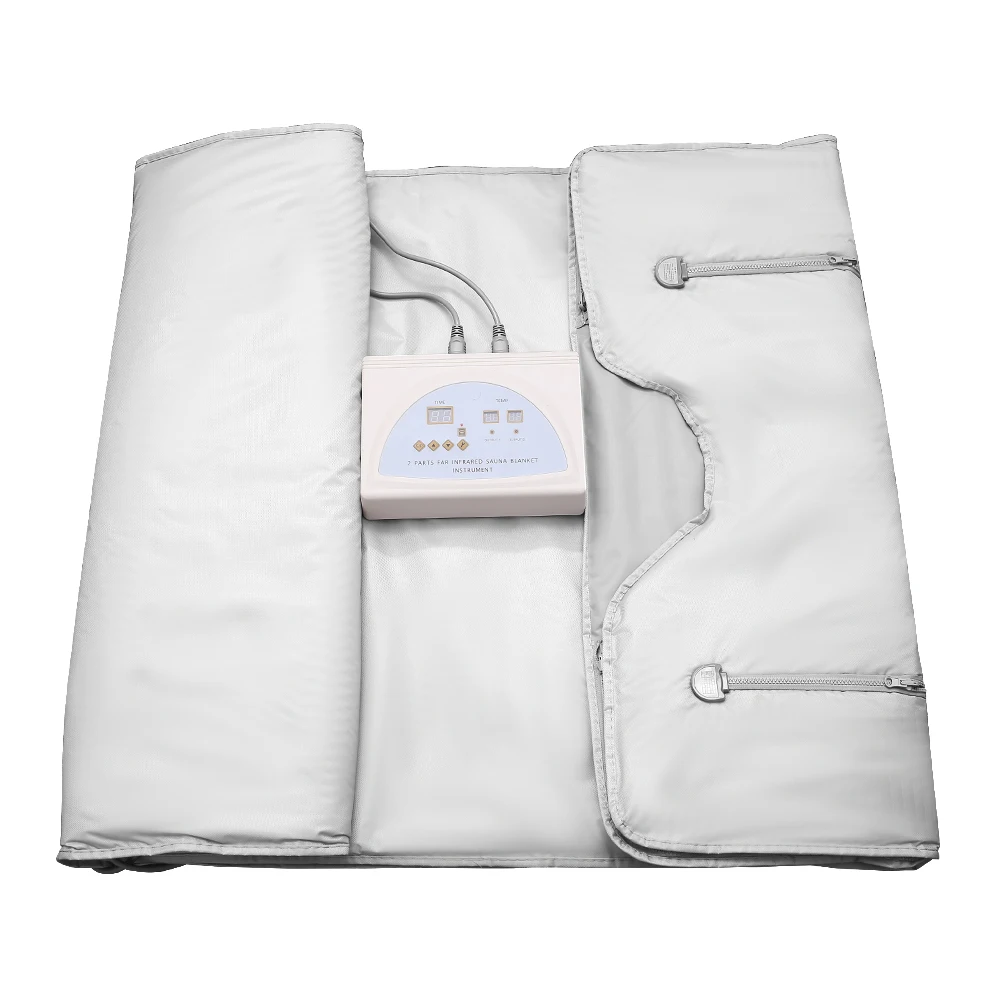 Manta de Sauna de infrarrojos lejanos para mujer, accesorio de 2 zonas para p&eacute;rdida de peso, FIR ponderado, para adelgazar, Fitness, 110/220V-4