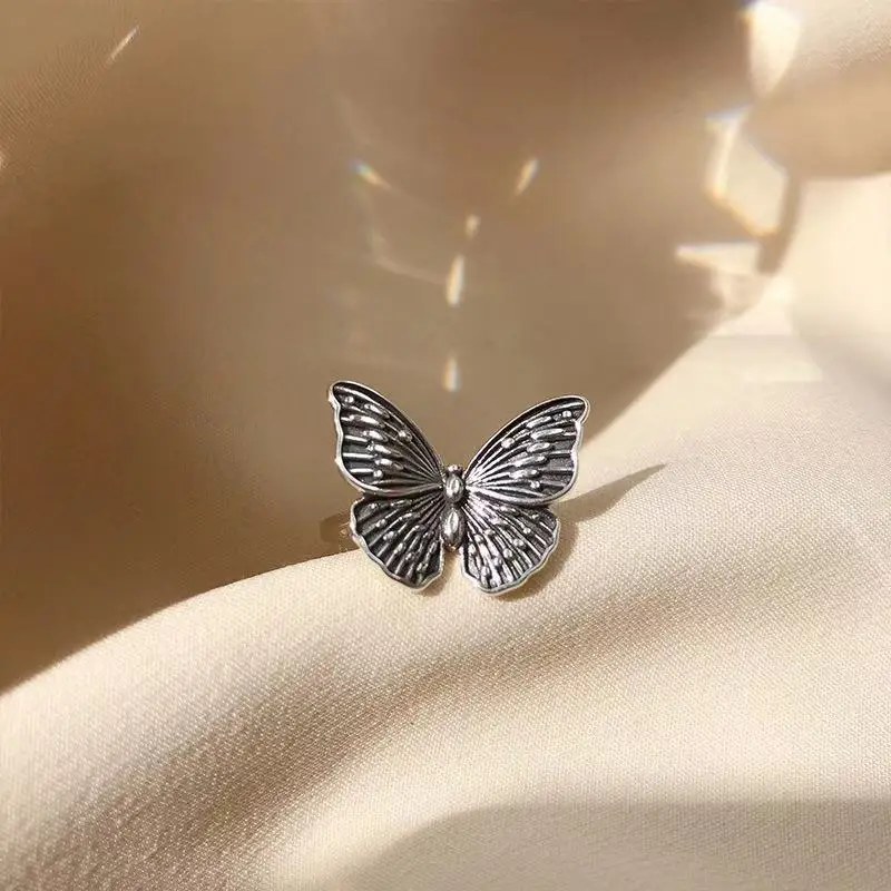 

Opening Zirconia Butterfly Ring Luxury Shiny High-grade Cocktail Party Ring for Women New Design Fashion Jewelry Gifts