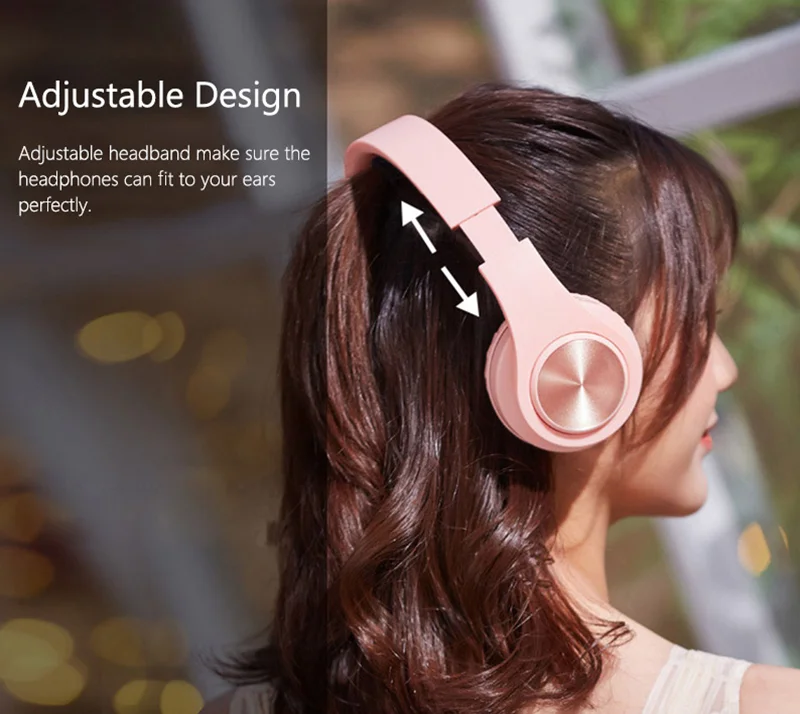 Беспроводные наушники над ухом Bluetooth наушники Складная гарнитура Регулируемые наушники с микрофоном для ТВ сотовый телефон ПК