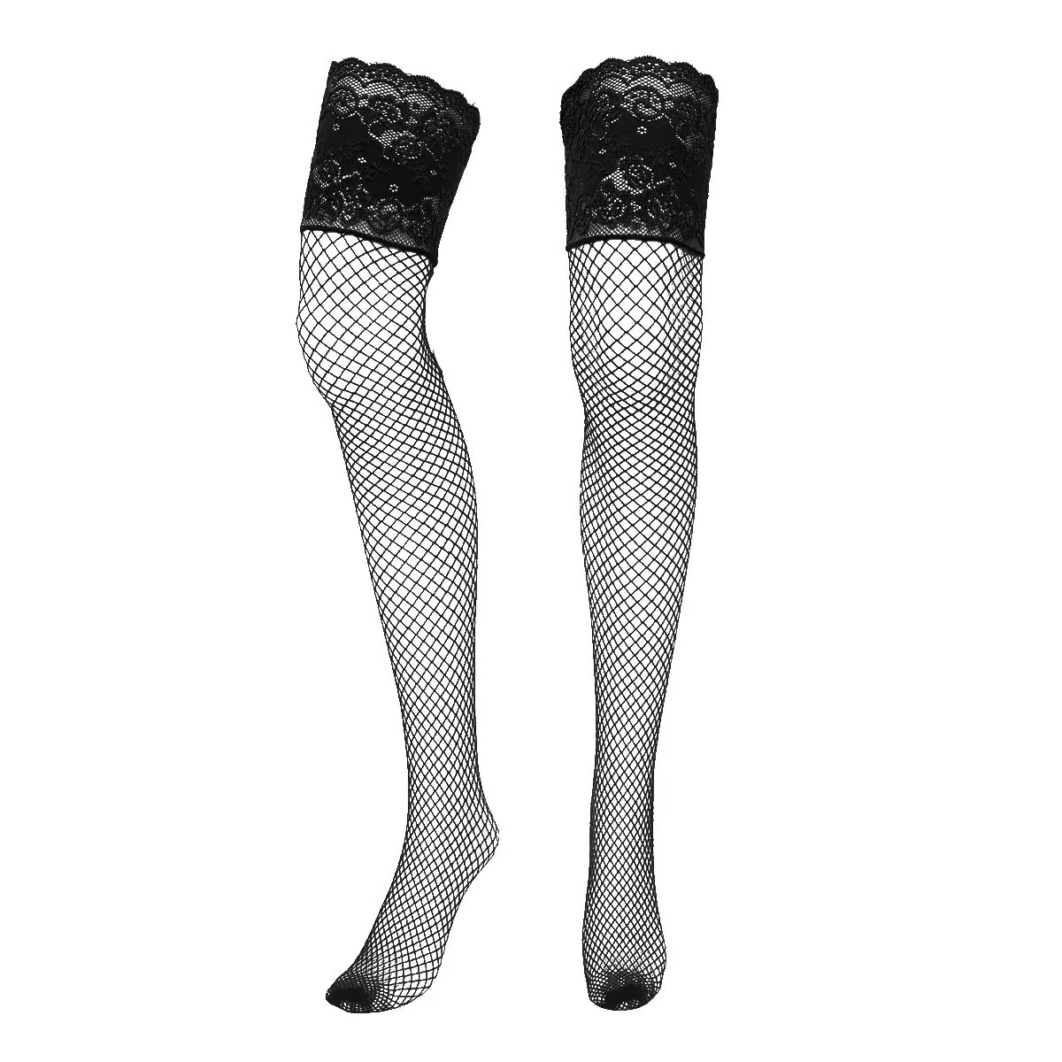 Чулки в сеточку мягкие эластичные прозрачные/ажурные чулки до бедра высокие