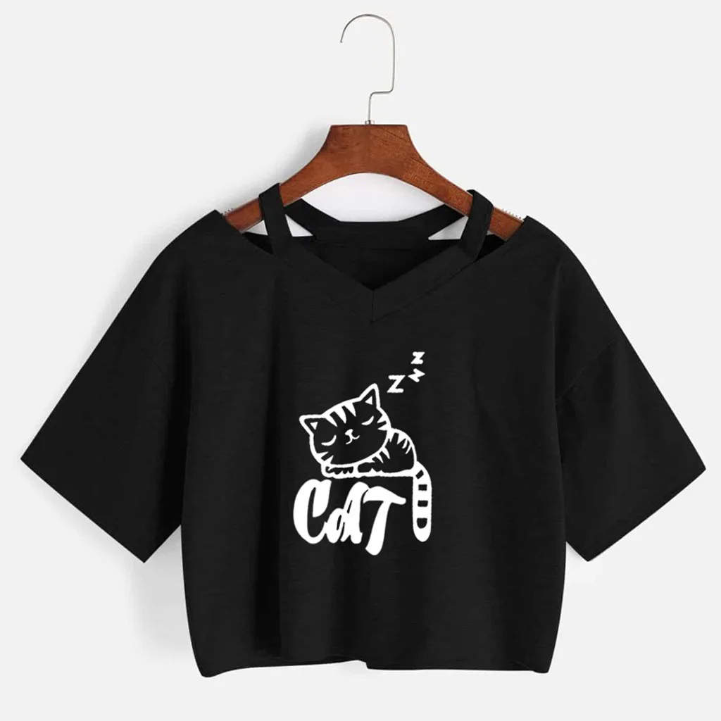 Летняя женская футболка с принтом жестов сердечек Повседневная жилет круглым