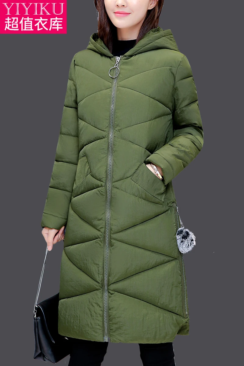 

Winter Cotton Tide New Fashion Hooded Warm Down Cotton Coat Mujer Basic Jackets Female Women Coat