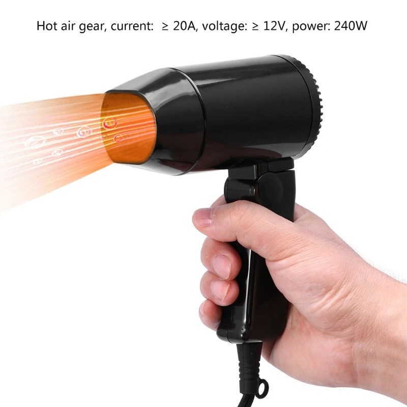 Portable 12V Car-styling Hair Dryer Hot &amp Cold Folding Blower Window Defroster G8TE | Автомобили и мотоциклы