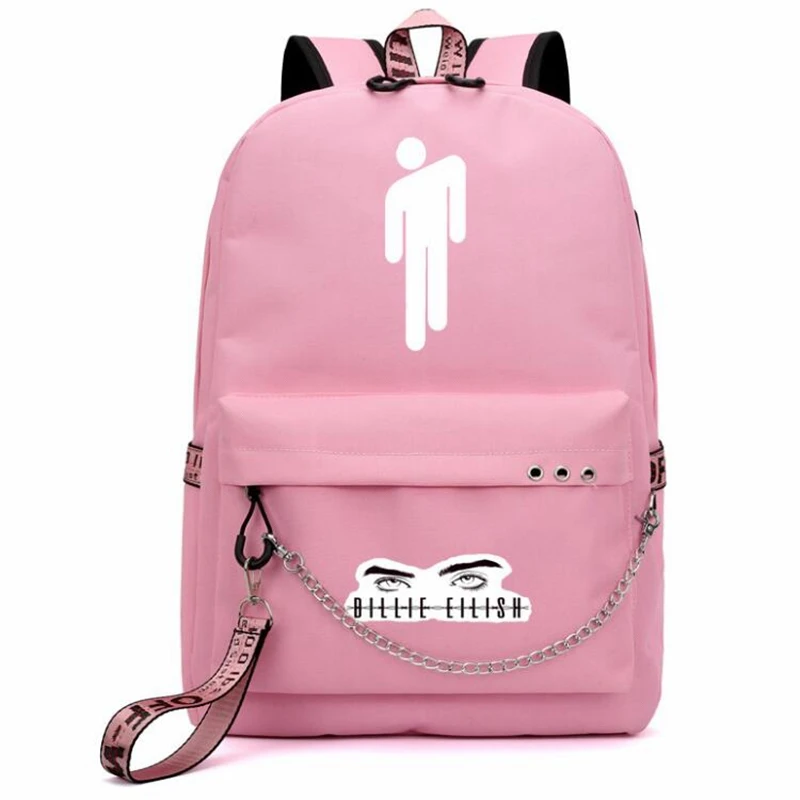 Girls Backpacks 4 Новинка, зарядка через Usb, рюкзаки для девочек, Billie Eilish, школьные рюкзаки для подростков, дорожный рюкзак для ноутбука, женский рюкзак, сумка Sac A Dos Femme - Цвет: Girls Backpacks 4