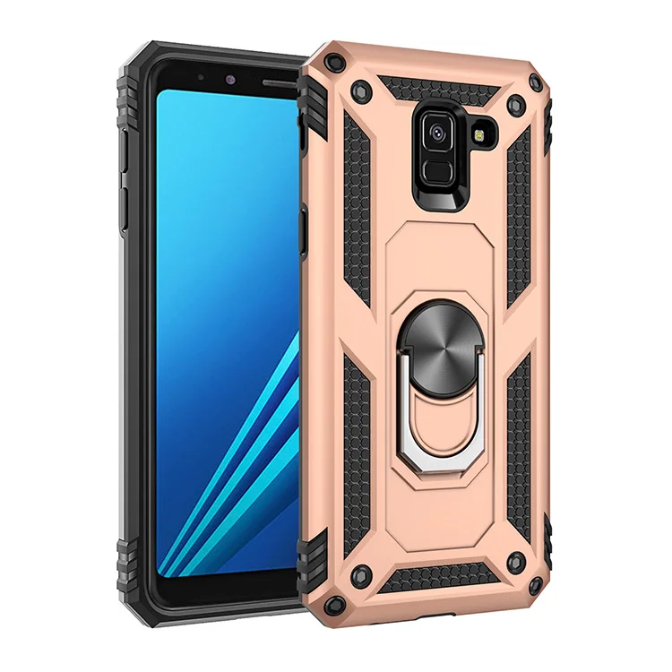 golden Для samsung A7 A6 A8 плюс A9 A9S противоударный автомобильный держатель рупорное кольцо чехол для A2 10 20 E 30 40 s 50 60 70, 80, 90 м 10 20 30 - Цвет: golden