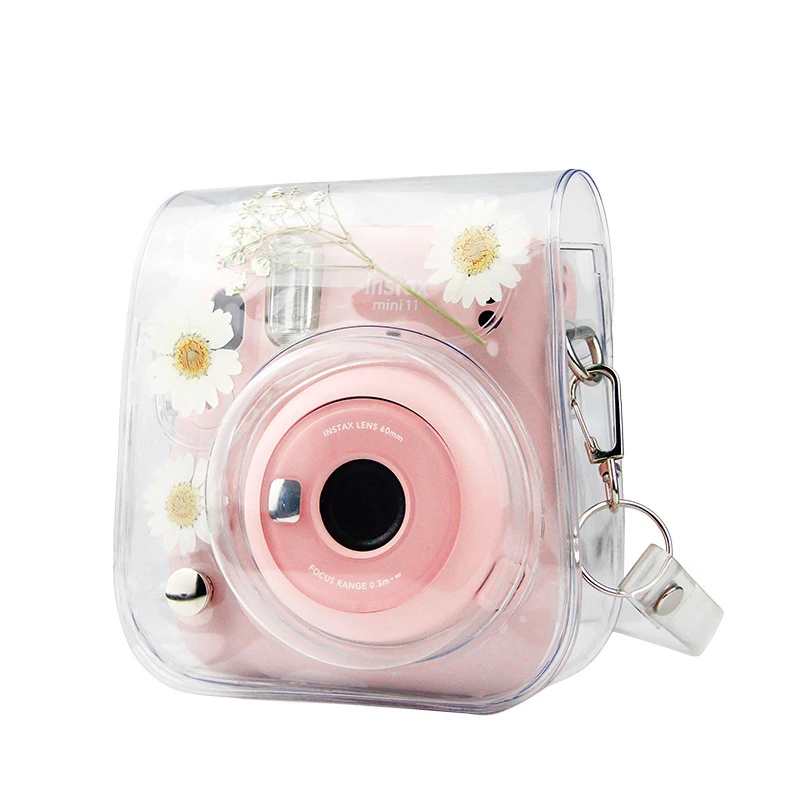 Прозрачный чехол для камеры Polaroid Fuji Fujifilm Instax Mini 11/9/8 засушенные цветы из ПВХ |