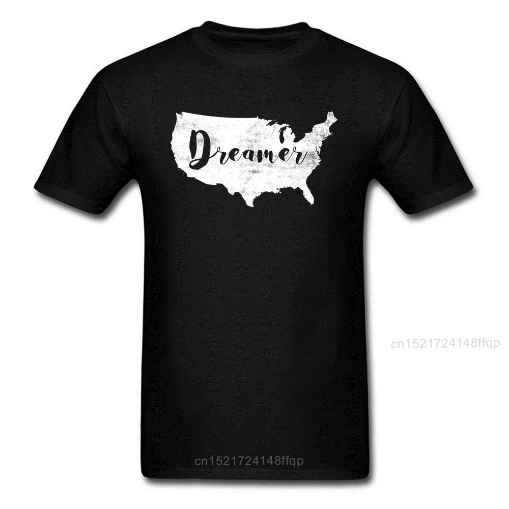 Dreamer USA 2018 Мужская черная белая футболка с надписью Have A Dream хлопковая винтажный