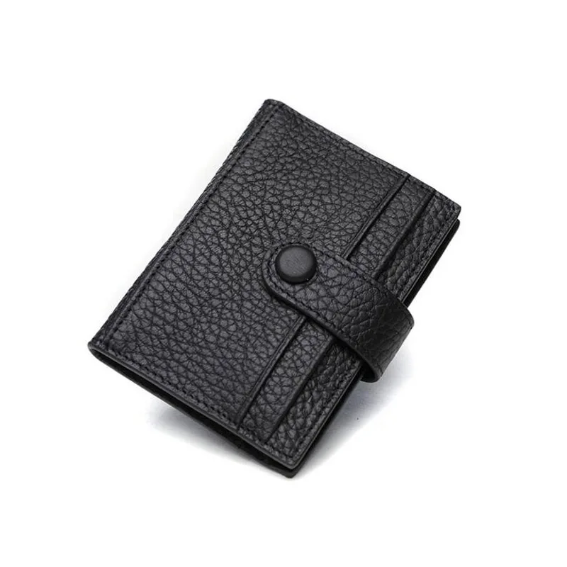 Black 13 CHSANATO, высокое качество, натуральная кожа, кредитный держатель для карт, для девушек, Бизнес ID, визитница, многофункциональный, тонкий, мини кошелек - Цвет: Black 13