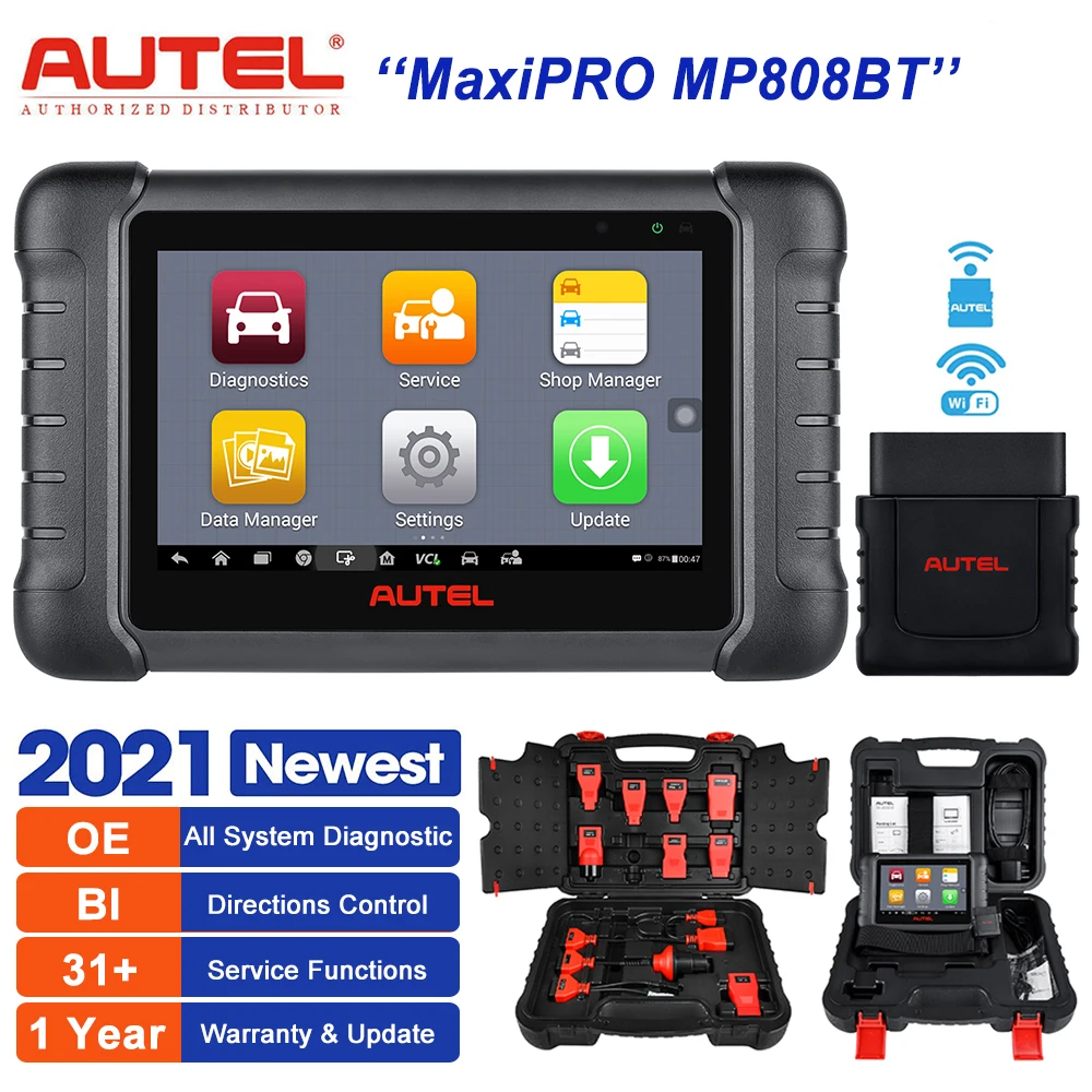 

Autel MaxiPRO MP808BT беспроводной OBD Автомобильный диагностический сканер все системы Диагностика сканер, 30 + услуги активный тест OBD2 сканер