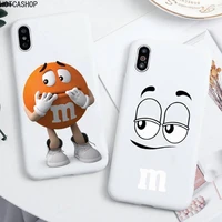 mms chocolate phone case for iphone 12 mini 11 pro max x xr xs 8 7 6s plus candy white silicone cases