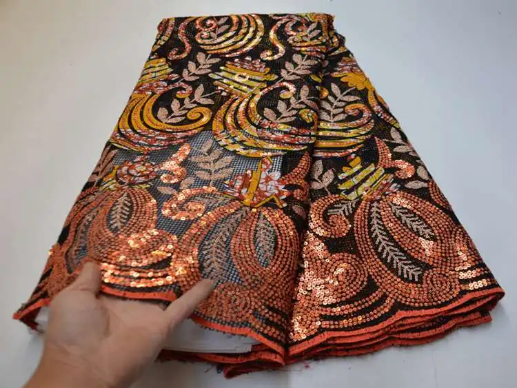 

New Design French Net Embroidery Tulle Lace Fabric For Nigerian Party AG6364