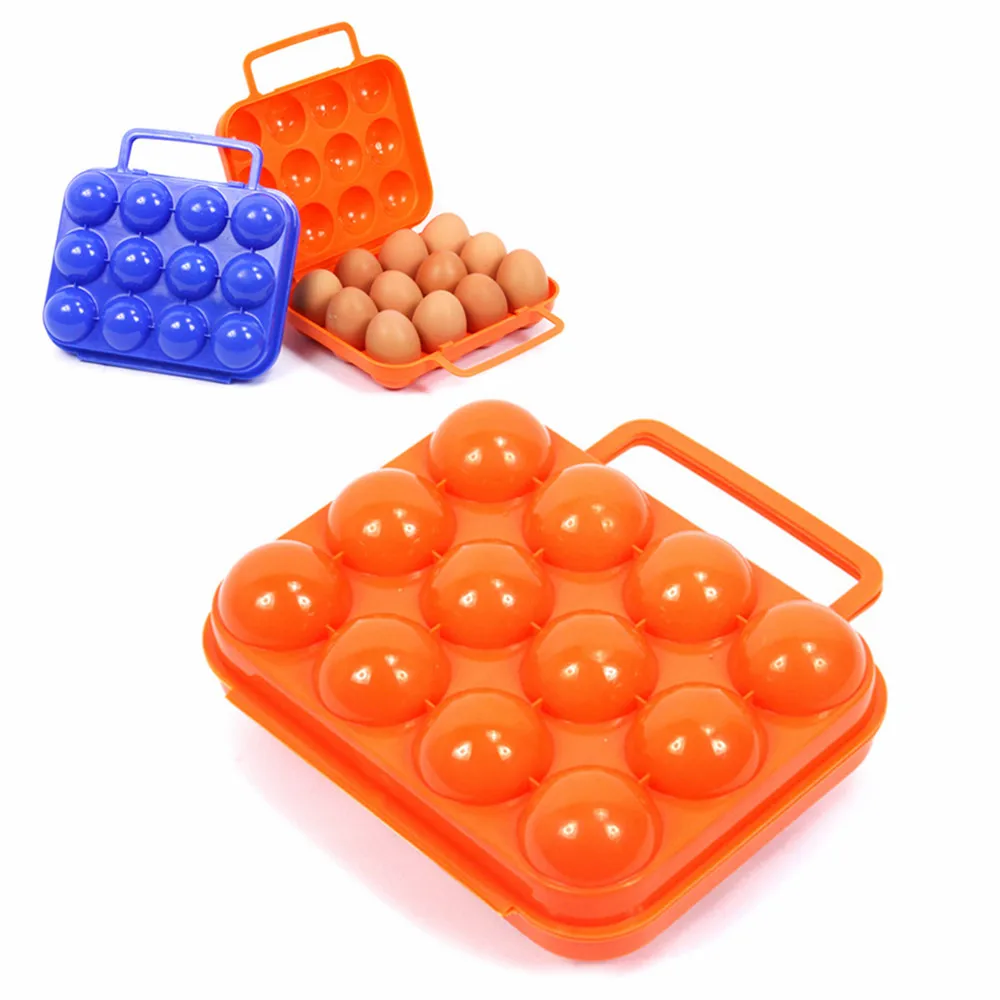 

2/4/6/12 Grid Egg Storage Box Portable Egg Holder Container for Outdoor Camping Picnic Eggs Box Case Kitchen Organizer Case
