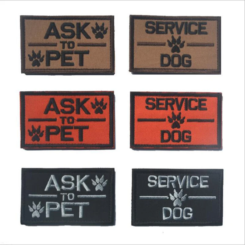 Тактическая нашивка с 3D вышивкой для домашних питомцев собаки Ask Service K9 моральный