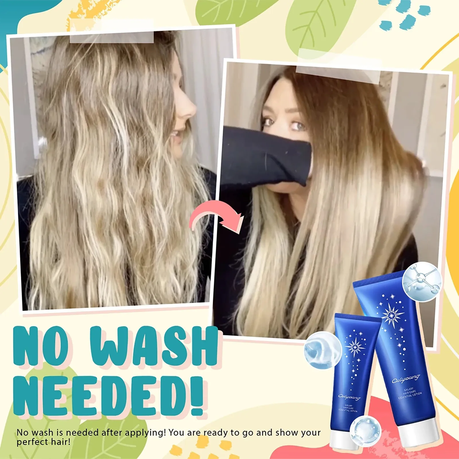 Уход за волосами Galaxy необходимый лосьон-кондиционер улучшает уход повреждениями