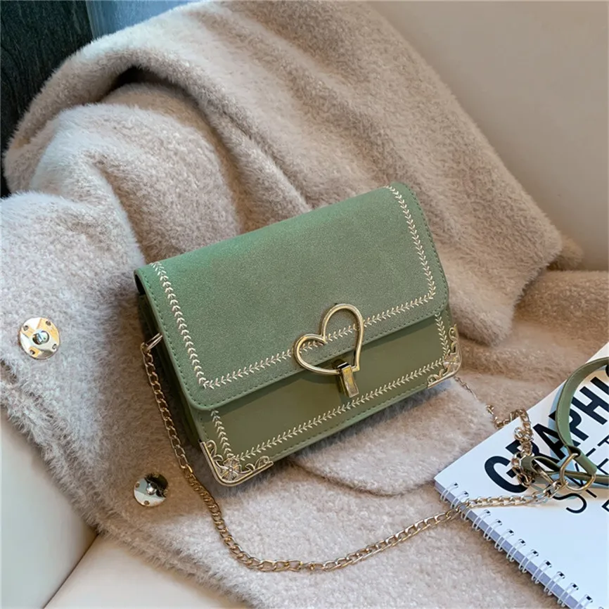 Женская кожаная сумка через плечо маленькая квадратная повседневная