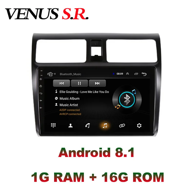 VenusSR Android 8 1 2.5D автомобильный dvd для Suzuki Swift Радио 2008 2015 Мультимедиа GPS Стерео gps