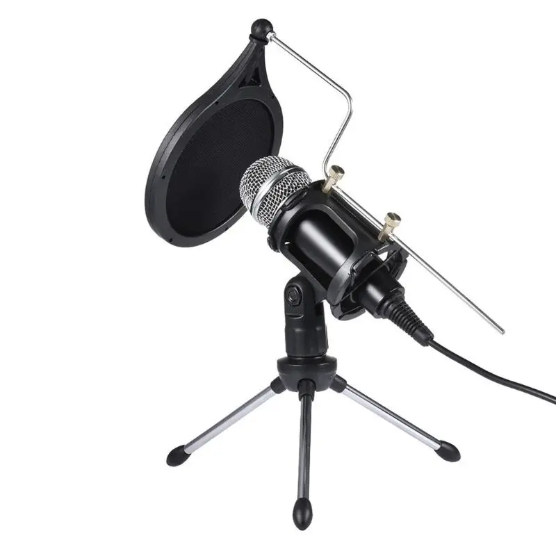 1Set USB Computer Microphone Phone Condenser Mic Stand for Broadcast Interview | Электроника