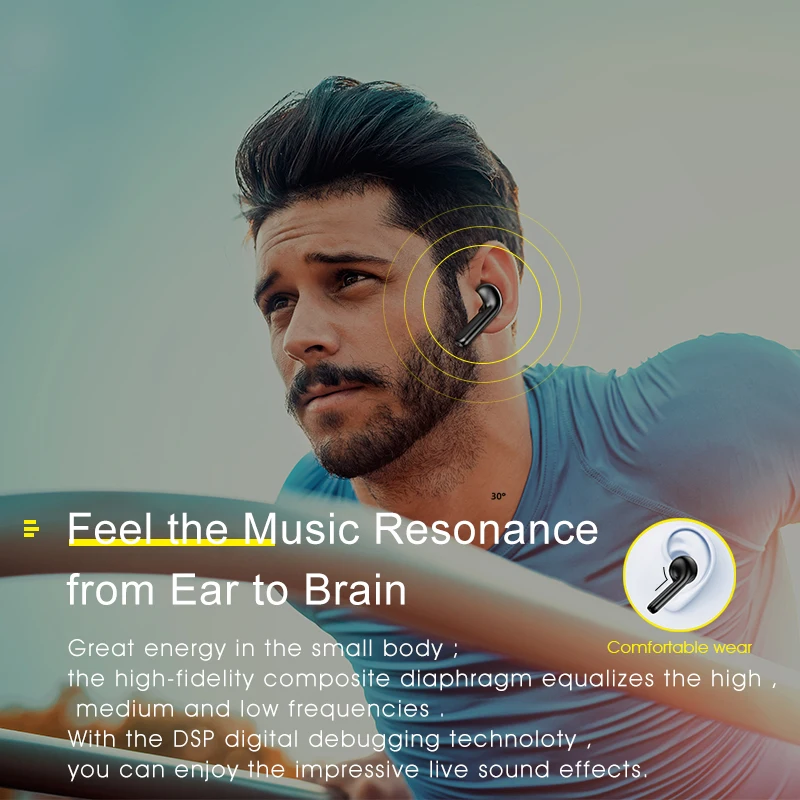 AWEI T15 беспроводные Bluetooth наушники TWS мини Спортивная гарнитура наушник для iPhone Xiaomi