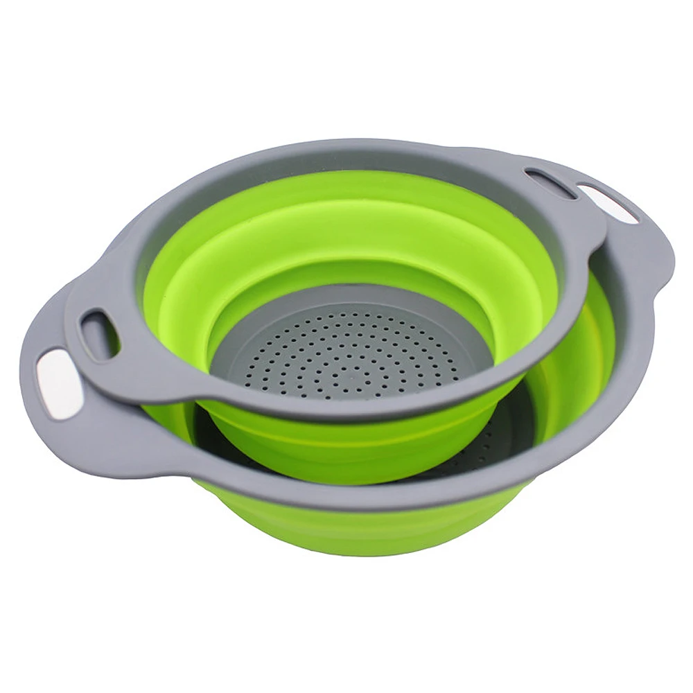 2 шт./компл. телескопическая складная силиконовая круглая фильтры корзина для