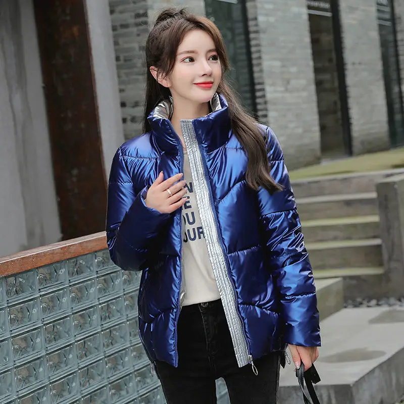 

2020 Autumn Women's Winter Coats Fashion Light ultra Stand Collar Parkas Winter Jacket Women Pockets Padded Cotton Coat