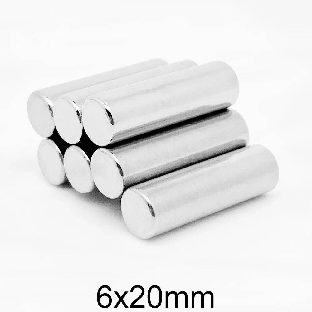 2/5/10/20/50/100PCS 6x20 mm Strong Powerful Magnets N35 Small Round Magnet Disc 6x20mm Permanent Neodymium 6*20 | Обустройство дома