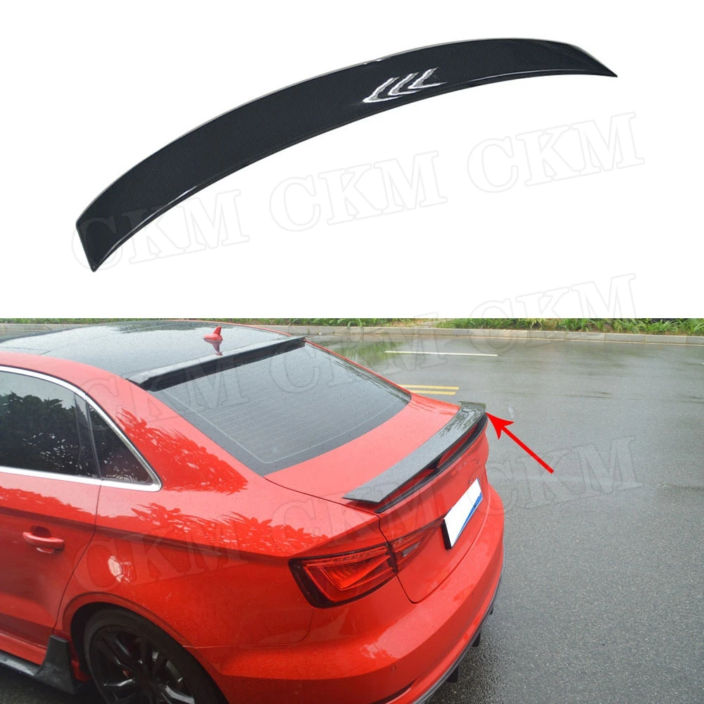 

Carbon Fiber Rear Spoiler for Audi A3 Sline S3 RS3 2014-2019 FRP Boot Tail Racing GT Wings Car Styling