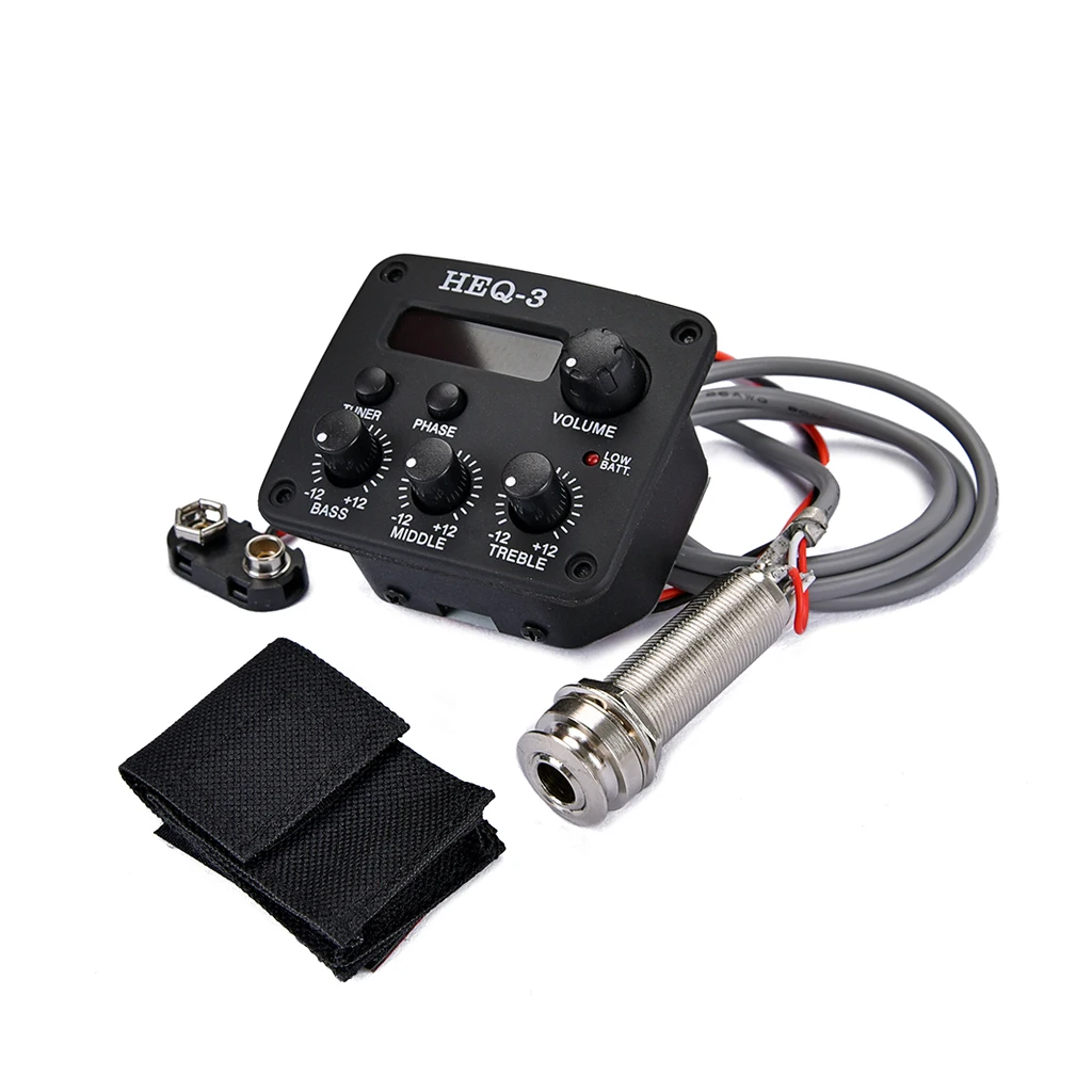 

Guitar Pickup Auto Manual Tuning Mode EQ Tuner Guitar Preamp Equalizer