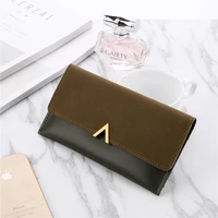 women wallets frosted leather hasp lady moneybags envelope zipper coin purse female card holder money clip purses pocket