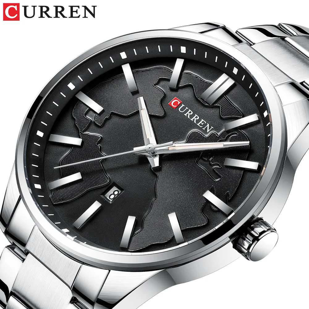

Fashion Brand CURREN 8366 Quartz Watches For Men Unique Dial Business Stainless Steel Band Gentlemen's Wristwatch Clock Male