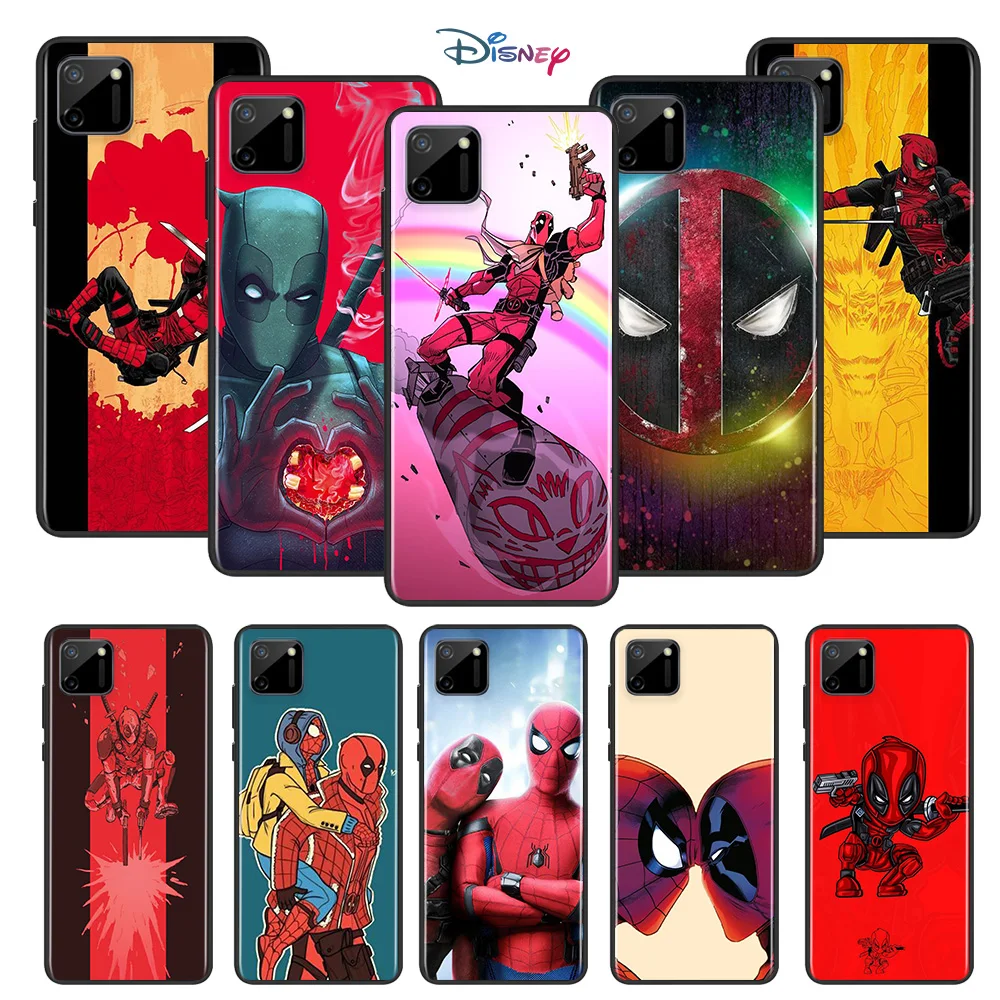 

Marvel Deadpool Avengers Super Hero For OPPO Realme 7i 7 6 6S 6i 5 5S 5i 3i Narzo 10 20 Pro Global TPU Silicone Black Phone Case