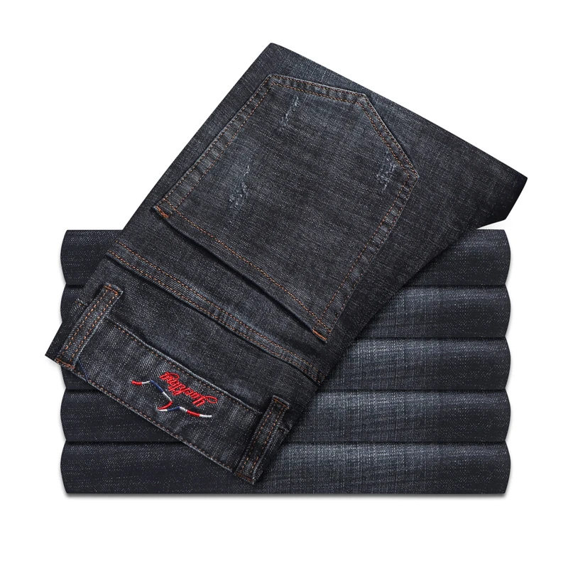 

TACE7SHARK jeans men 2019 Autumn winter thick new fashion comfort high quality embroidery designed casual trouser free shipping