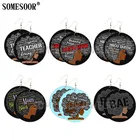 Деревянные висячие серьги SOMESOOR, с меланином, Черная мама, королева, для женщин