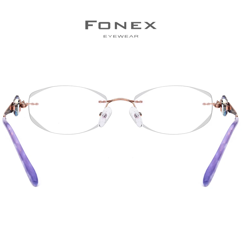 FONEX провода Титан очки без оправы Для женщин Сверхлегкий Элитный бренд дизайн
