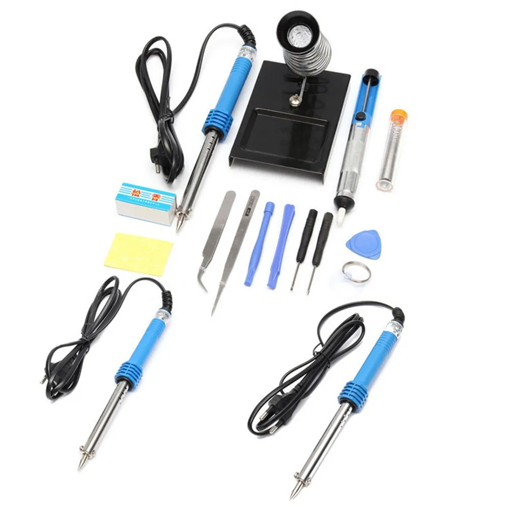

60W 14-In-1Mini Soldering Iron Set 110V/220V Adjustable Temperature Electric Soldering Iron Kit Welding Rework Station Tools