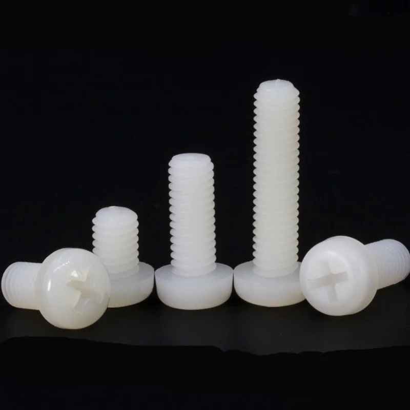 Нейлоновые круглые болты phillips M2/M2.5/M3/M4/M5/M6/M8/M10