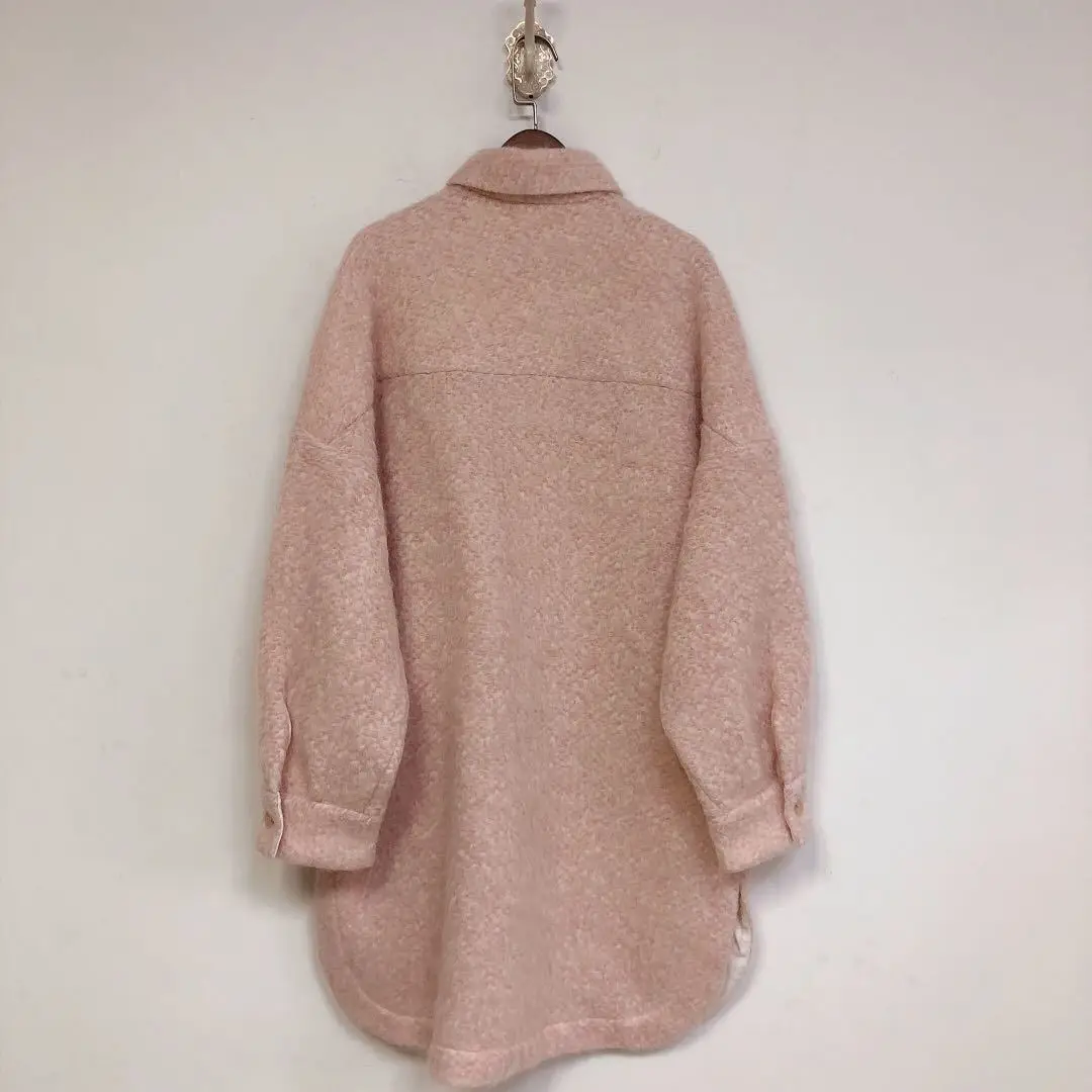 

2020 Autumn and Winter New Single-breasted Terry Woolen Women's Coat