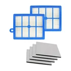 Моющийся 2 шт пылезащитный Hepa фильтр H12 H13 + 4 шт моторный хлопковый фильтр для Philips Electrolux AEG пылесос запасные части