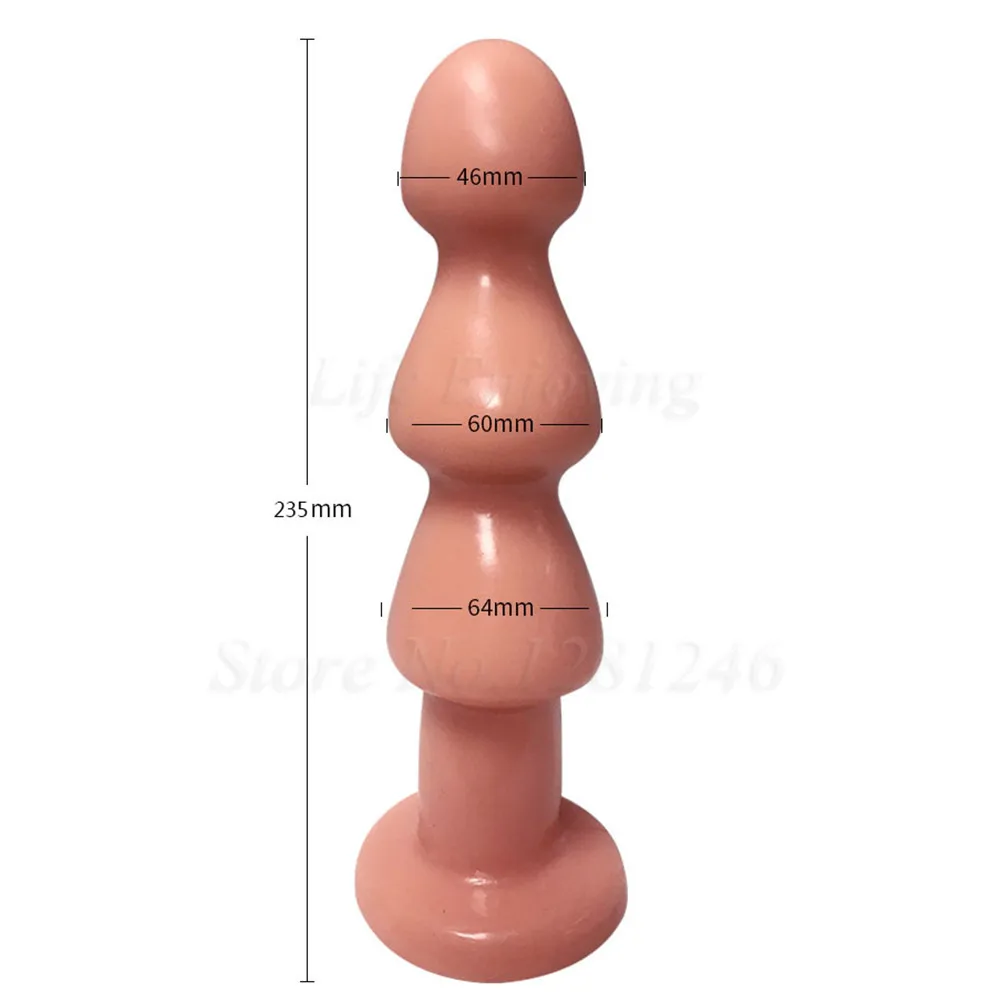 New Super Soft Anal Beads Big Butt Plug with Sucker Sex Toys for Adults Woman Man Dildo Large Booty Huge Anus dilator | Красота и