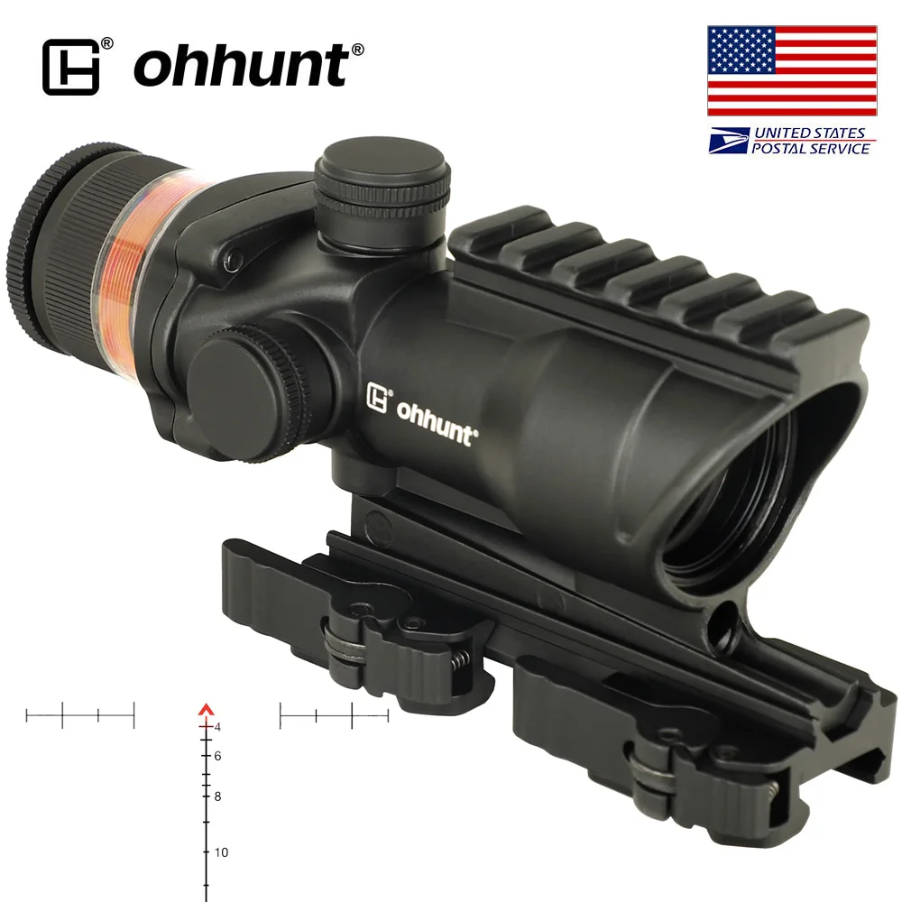 Ohhunt 4X32 прицел для винтовки зеленая волоконно-оптическая подсветка сетка с