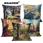 Декоративная подушка 45x45 см, с рисунком маслом