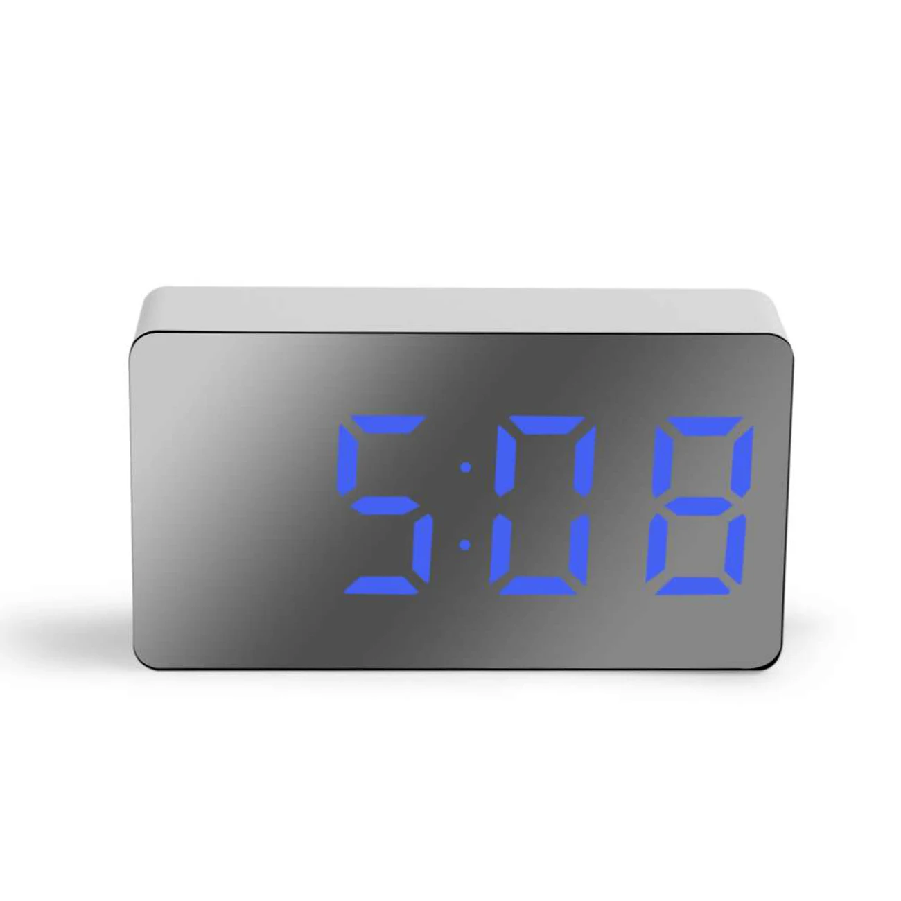 

LED Mirror Digital Clock Alarm Clock Snooze Table Clock Wake Up Mute Calendar Dimmable Electronic Desktop Clocks Home Decoration