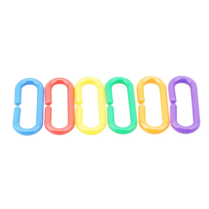 100Pcs Plastic Parrot Toys C-clips Hooks Chain C-links Sugar Glider Rat Bird Toy Parts Parakeet Accessories | Дом и сад