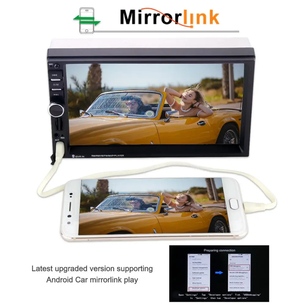 General 2 DIN Авторадио Bluetooth Автомагнитола стерео MP5 плеер Авто Multimidia gps навигация USB SD