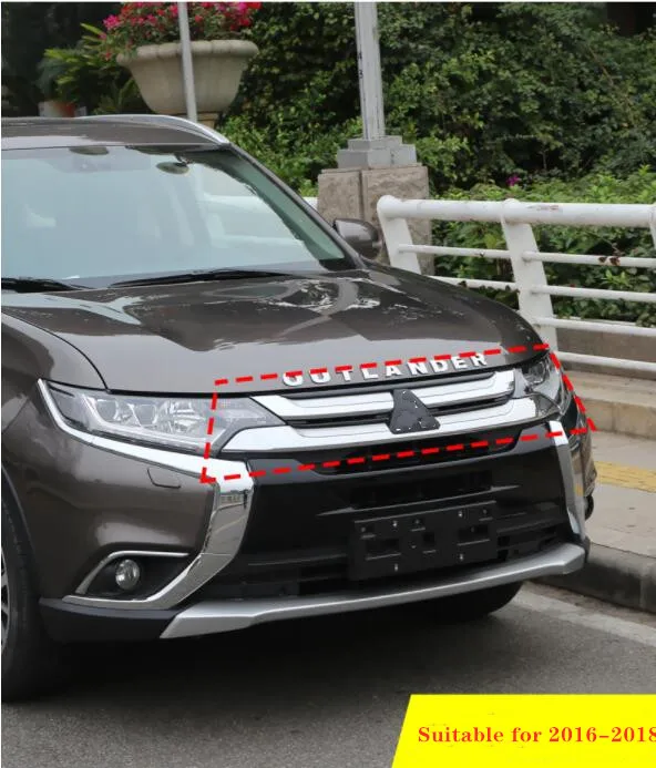 

Front Bumper upper grille grill insert Radiator for Mitsubishi Outlander 2019+ 1PC
