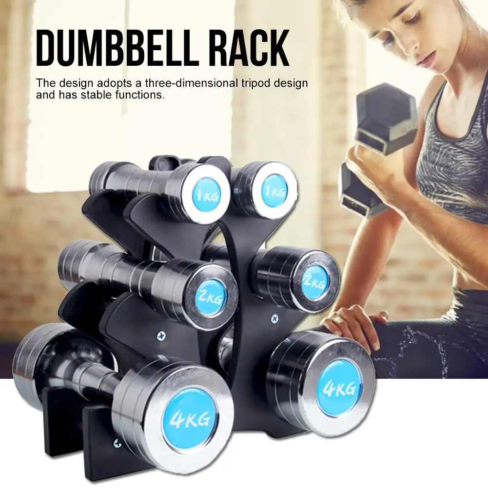 3-Tier Dumbbell Storage Stand Rack For Multilevel Hand Weight Tower Stand For Gym Fitness Organization Rack (Without Dumbell)