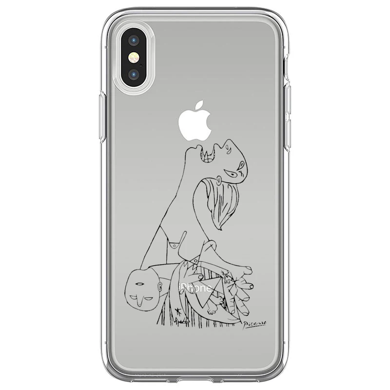 Мягкий чехол для iPhone 12 11 Pro Max X XR XS 8 7 6 Plus Mini SE2020 с абстрактным рисунком | Мобильные