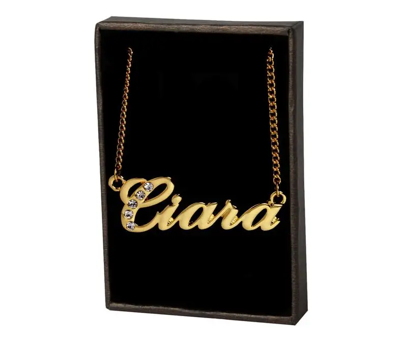 

CZ Diamond персонализированное имя ожерелье ювелирные изделия на заказ слово ожерелье из нержавеющей стали