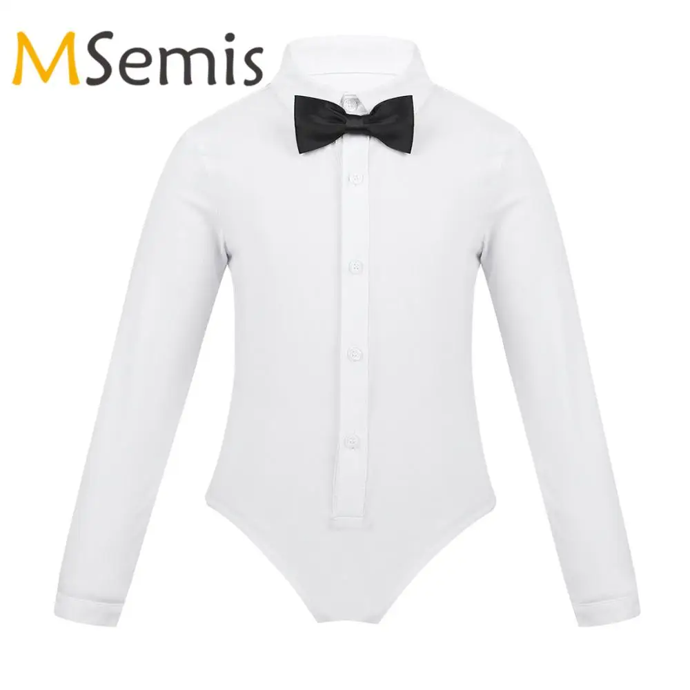 Детский гимнастический купальник для мальчиков цельные танцевальные костюмы