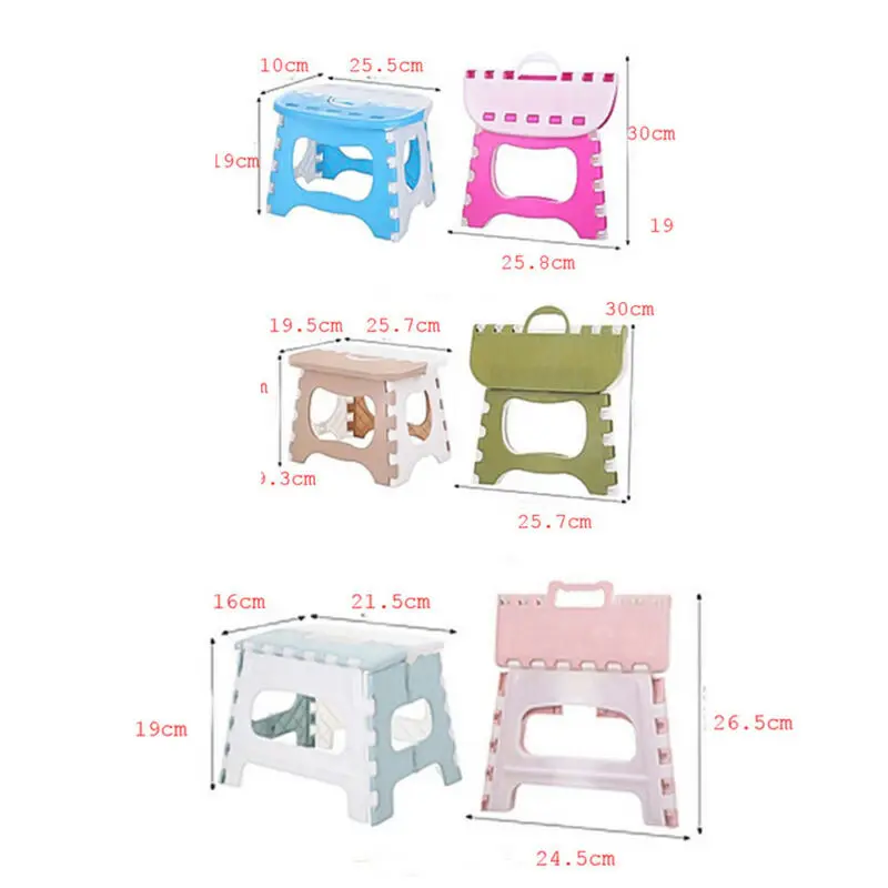 Новинка 6 цветов пластиковый портативный складной стул небольшой сверхпрочный